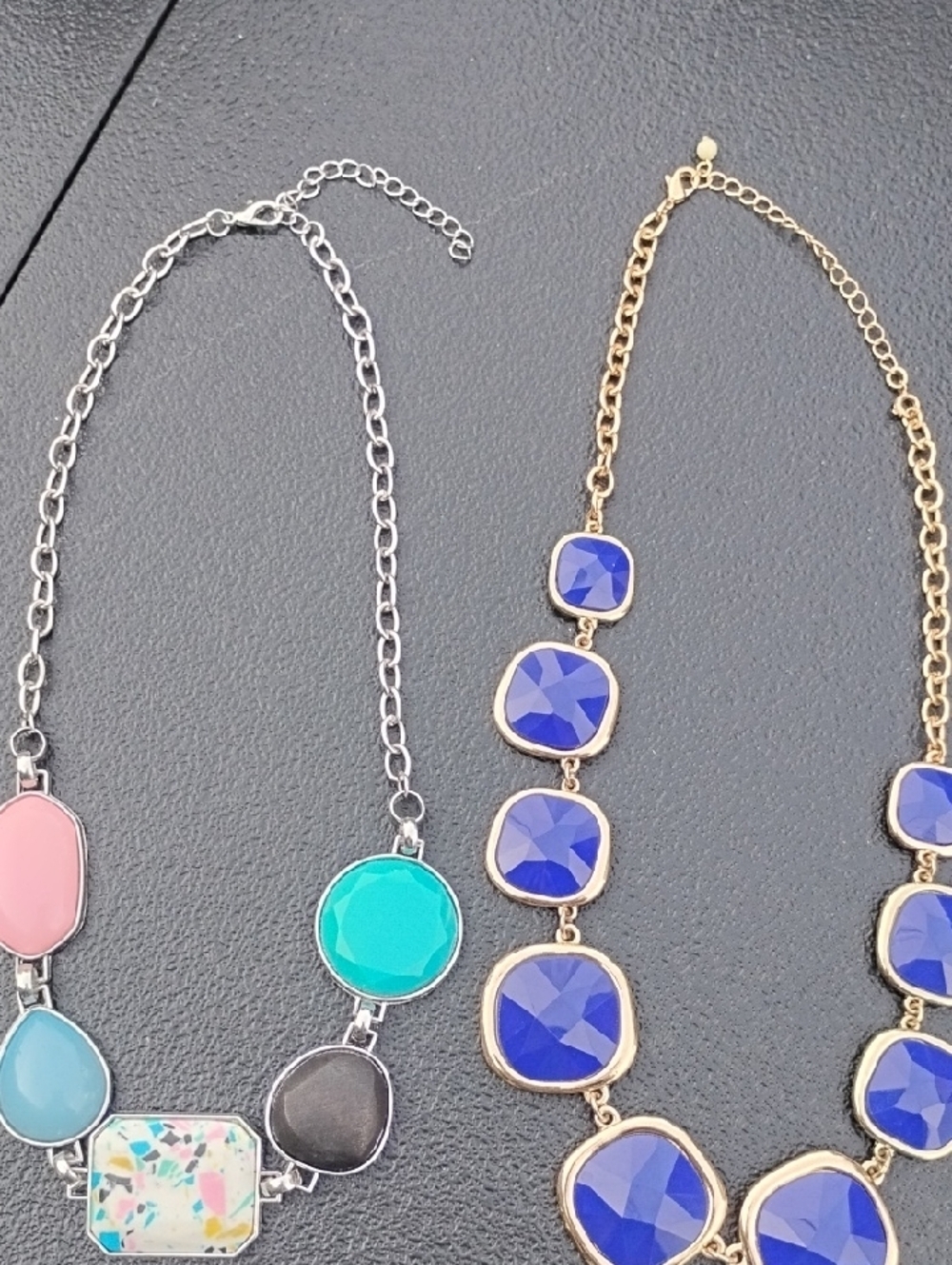 Statement Multi-Color and Royal Blue Necklace